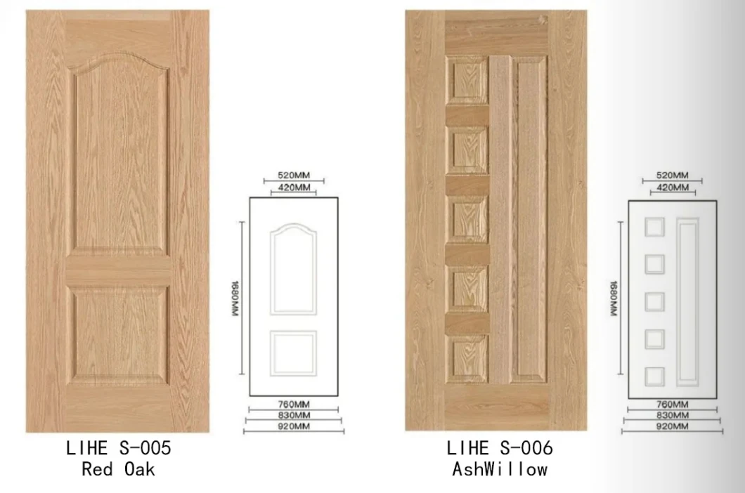 Entrance Wooden Panel Veneer Skin for Home Decoration Door