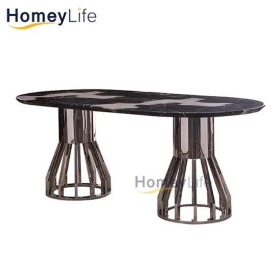 Conjunto de mesa de jantar com tampo de vidro transparente para móveis de hotel moderno