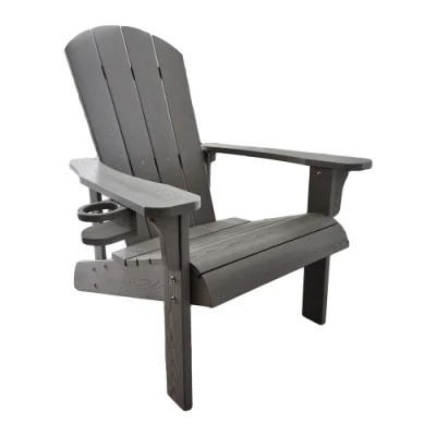 Cadeira Adirondack de design moderno de material de madeira plástica/poliestireno para exterior com novo design