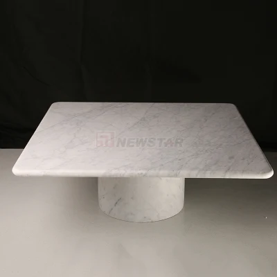 Mesa de centro moderna em mármore para sala de estar, mesa de jantar em travertino natural, mesa de centro branca de mármore carrara